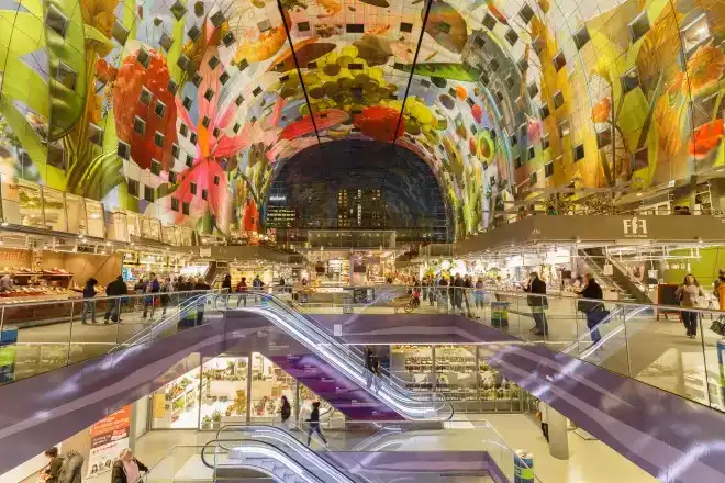 Markthal Rotterdam, interieur