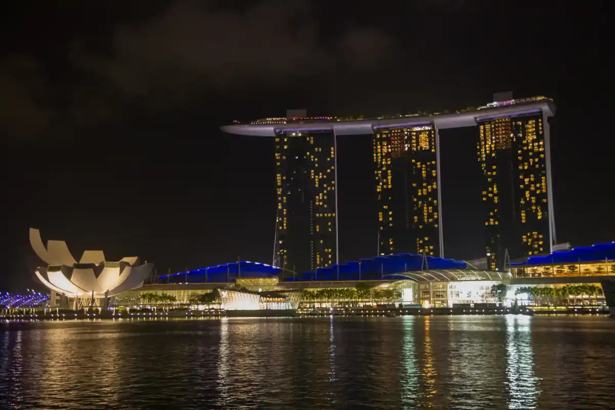 Marina Bay Sands bij nacht, Singapore